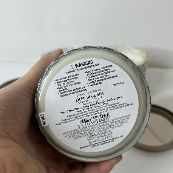 Bath & Body Works Candles Sedona Sandstone Bali Icelandic Waters 3 Wick 14.5oz - Picture 8 of 10